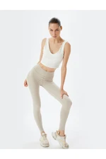 Koton Basic Sports Leggings High Waist Skinny Fit Interlock