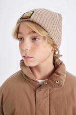 DEFACTO Boy's Ribbed Knitted Beanie