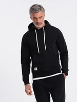 Ombre Men's kangaroo sweatshirt with hood - black