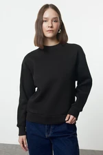 Trendyol Black*001 Washable Relaxed/Comfortable Fit Knitted Sweatshirt