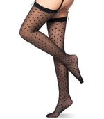 Women's elegant stockings without silicone 20 DEN - black