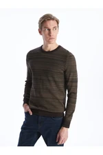 LC Waikiki Crew Neck Patterned Long Sleeve Men's Knitwear Sweater