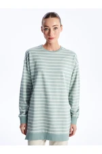 LC Waikiki Crew Neck Striped Long Sleeve Oversize Women's Tunic