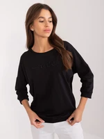 Black Cotton Casual Blouse