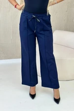 Punto Milano winter trousers with wide legs dark blue