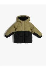 Koton Puffer Jacket Hooded Plush Lined Pocket