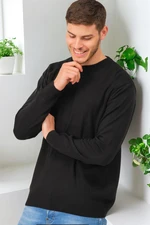 V0230 DEWBERRY MEN'S SWEATER-PLAIN BLACK