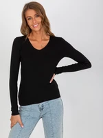 Black women's classic sweater with viscose