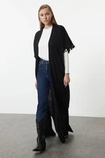 Trendyol Black Knitted Cape & Abaya & Cardigan