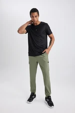 DEFACTO Fit Standard Fit Cargo Pocket Elastic Waist Leg Woven Jogger Sweatpants