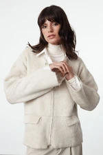 Trendyol Stone Soft Textured Coat Knitwear Cardigan