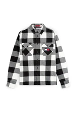 Tommy Jeans Shirt - TJM SHERPA FLANNEL O white