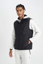 DEFACTO Fit Water Repellent Quilted Vest Regular Cut Stand Collar Zippered Pocket