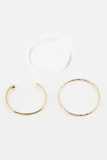 DEFACTO Women's 3-Piece Gold Bracelet