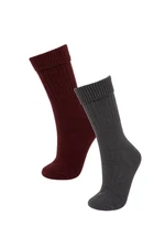 DEFACTO Women's 2-Piece Winter Socks