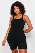 Trendyol Curve Black U Neck Tankini