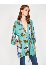 Koton Women's Green Patterned Kimono