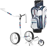 Jucad Carbon 3-Wheel Aquastop Bag SET White Wózek golfowy ręczny
