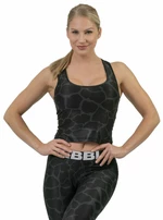 Nebbia Nature Inspired Sporty Crop Top Racer Back Black XS Fitness koszulka