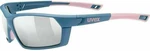 UVEX Sportstyle 225 Blue Mat Rose/Mirror Silver Fahrradbrille