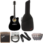 Fender Squier SA-105CE Black Deluxe SET Negru