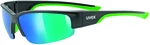 UVEX Sportstyle 215 Black Mat/Green/Mirror Green Kerékpáros szemüveg