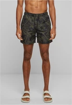 Palm/olive swim shorts