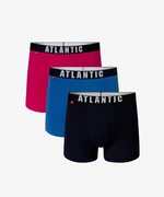 3-PACK Men's ATLANTIC boxers - pink, blue, navy