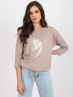 Dark beige blouse Camila