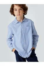 Koton Shirt Long Sleeve Buttoned Single Pocket Cotton Blend