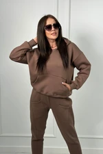 Insulated set sweatshirt + mocca pants