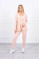 3-piece set of sweaters powder pink