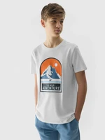 4F Organic Cotton T-Shirt for Boys - White