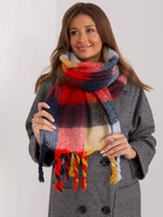 Red-mustard women's winter scarf