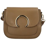 Dámska kožená crossbody kabelka khaki - Delami Pretty