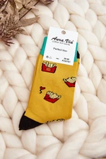 Men's French Fries Socks - Yellow