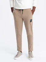 Ombre Men's sweatpants with logo - brown