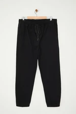 Trendyol Plus Size Black Regular Fit Fabric Trousers