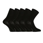 5PACK Gino bamboo seamless black socks