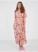 Cream-pink Women's Floral Maxi-Dresses ONLY Star - Women