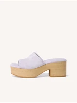 Light purple suede slippers with heels Tamaris - Women