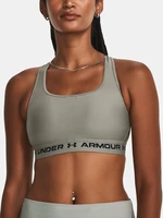 Sivá sportovní podprsenka Under Armour Crossback Mid Bra