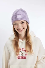 DEFACTO Women's Woven Labeled Winter Beanie