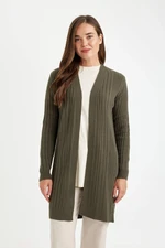 DEFACTO Regular Fit Basic Plain Knit Tunic Cardigan