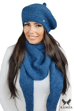 Női szett Kamea Kamea_Set_Beret&Scarf_K.22.210.12_Navy_Blue