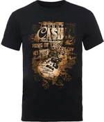 Johnny Cash Camiseta de manga corta Guitar Song Titles Unisex Black S