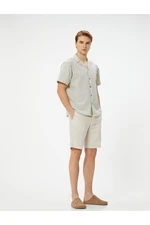 Koton Summer Shirt Short Sleeve Turn-down Collar Buttoned