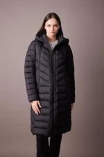 DEFACTO Fit Slim Fit Hooded Long Puffer Coat Parka