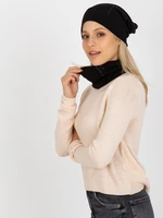 Women's black winter set with inscription