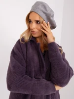 Gray women's knitted beret